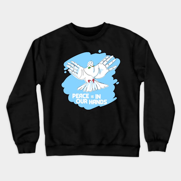 international day of peace hand drawn style Crewneck Sweatshirt by bakry